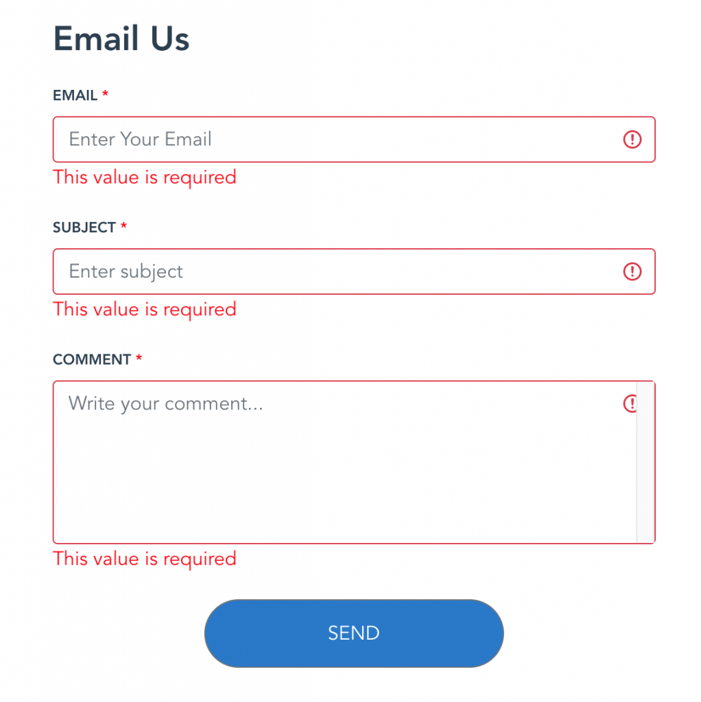 Form validation with BootstrapVue when field are required